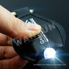 Schwarzes LED-Auto-Leder Keychain